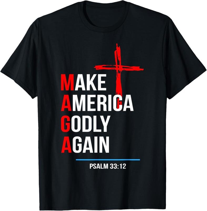 100% Cotton Make America Godly Again Psalm 33 12 T-Shirt Hoodie, Sweatshirt | PrintMintTees.com