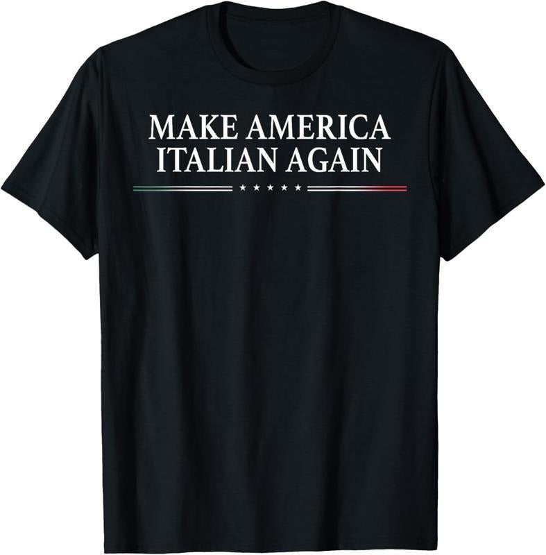100% Cotton Make America Italian Again T-Shirt Hoodie Sweatshirt | PrintMintTees.com