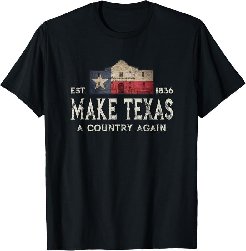 100% Cotton Make Texas A Country Again Secession Alamo Secede T-Shirt Hoodie Sweatshirt | PrintMintTees.com