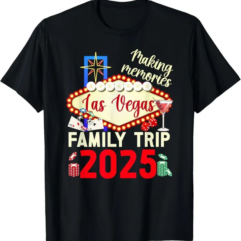 100% Cotton Making Memories Las Vegas Family Trip 2025 Las Vegas Travel T-Shirt Hoodie Sweatshirt | PrintMintTees.com