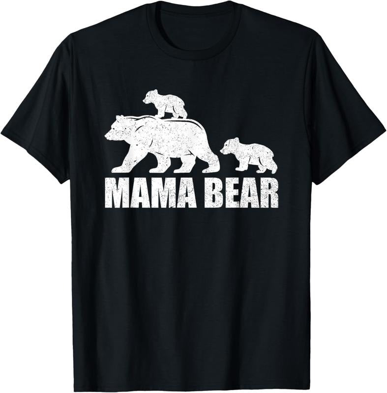 100% Cotton Mama Bear 2 Cubs Shirt Mama Bear Twin TShirt Mom 2  T-Shirt Hoodie, Sweatshirt | PrintMintTees.com