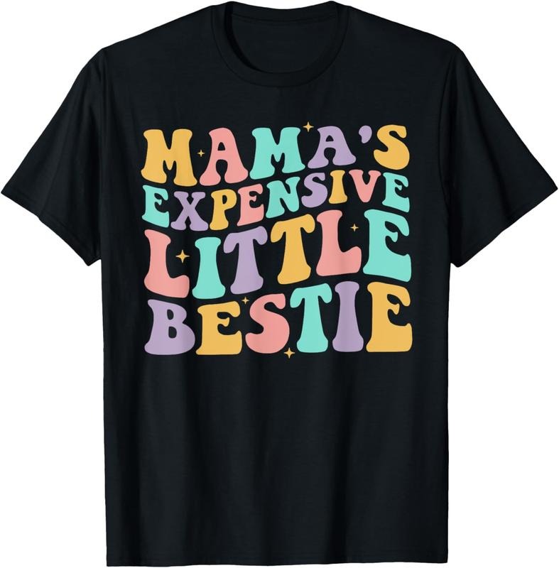 100% Cotton Mamas Expensive Little Bestie Funny Mom Mothers Day Matching T-Shirt Hoodie Sweatshirt | PrintMintTees.com