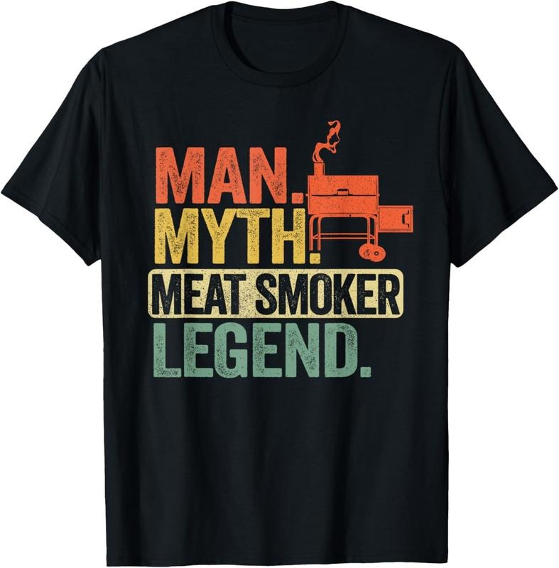 100% Cotton Man Myth Meat Smoker Legend Dad Grillfather BBQ Meat Smoking T-Shirts, Hoodie, Sweatshirt