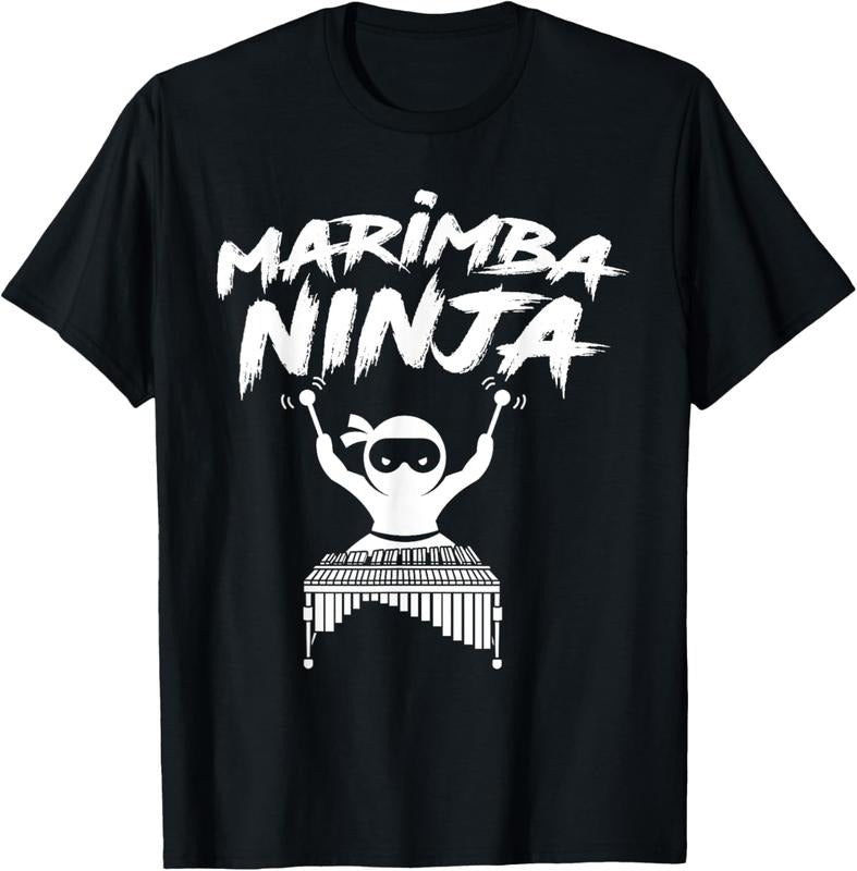 100% Cotton Marimba Ninja Funny Marching Band Percussion Gift Men Boys T-Shirt Hoodie Sweatshirt | PrintMintTees.com