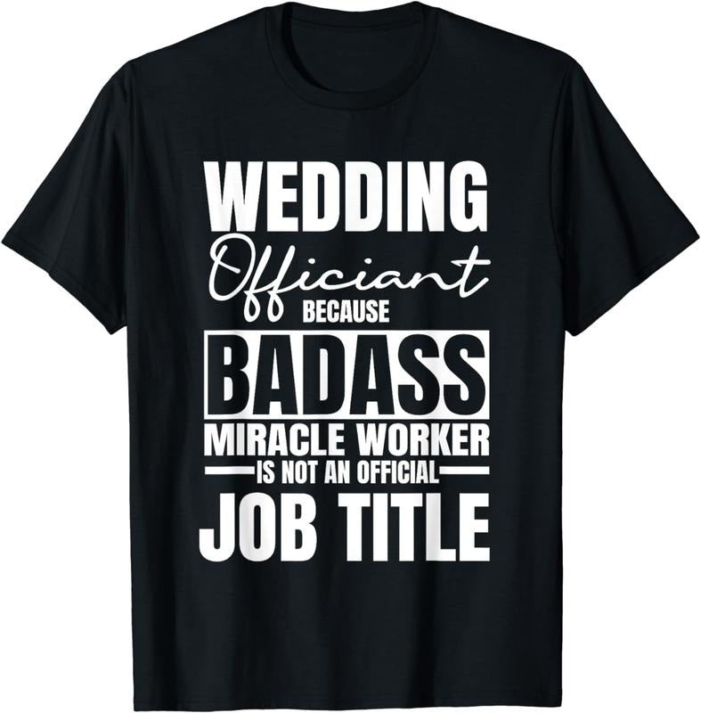 [100% Cotton]Marriage Officiant Wedding Minister Celebrant Job Title T-Shirt Hoodie Sweatshirt | PrintMintTees.com