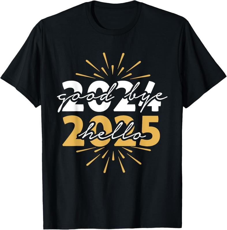 100% Cotton Matching Family Party New Years Eve Goodbye 2024 Hello 2025 T-Shirt Hoodie, Sweatshirt | PrintMintTees.com