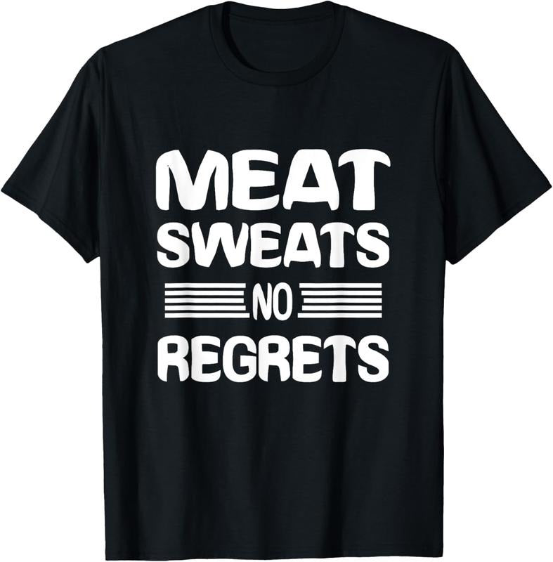 100% Cotton Meat Sweats No Regrets Shirt Funny Meat Lover Meat Sweats T-Shirt Hoodie, Sweatshirt | PrintMintTees.com