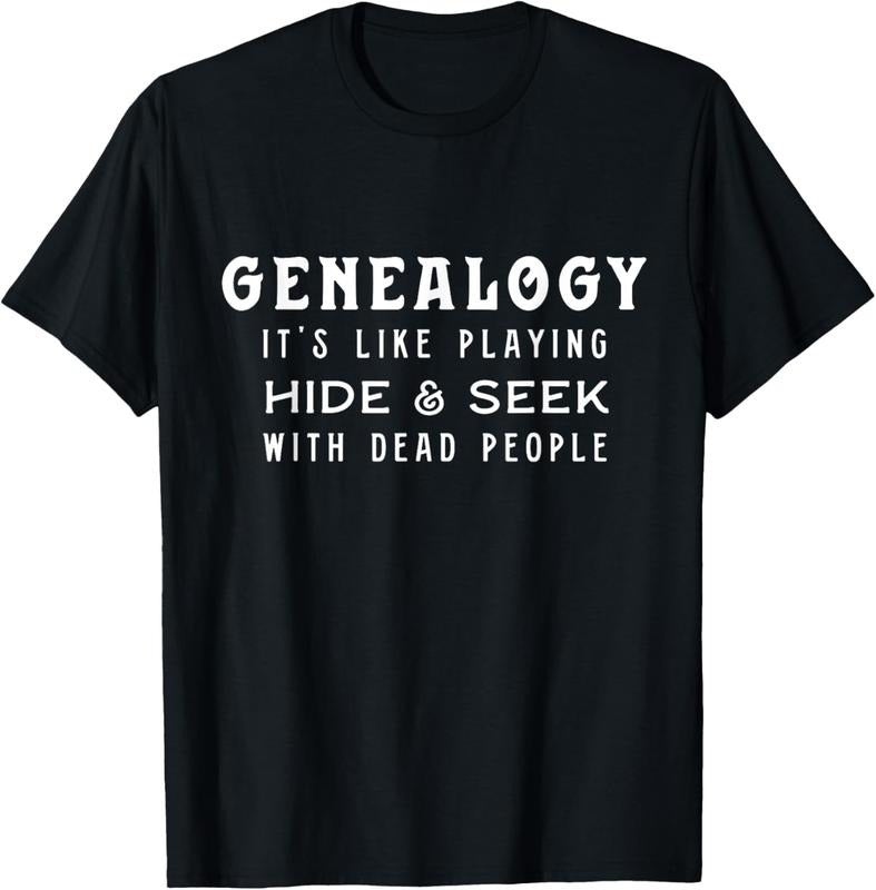 100% Cotton Men's Genealogy Shirt, playing hide & Seek, Genealogist gift T-Shirt Hoodie Sweatshirt | PrintMintTees.com