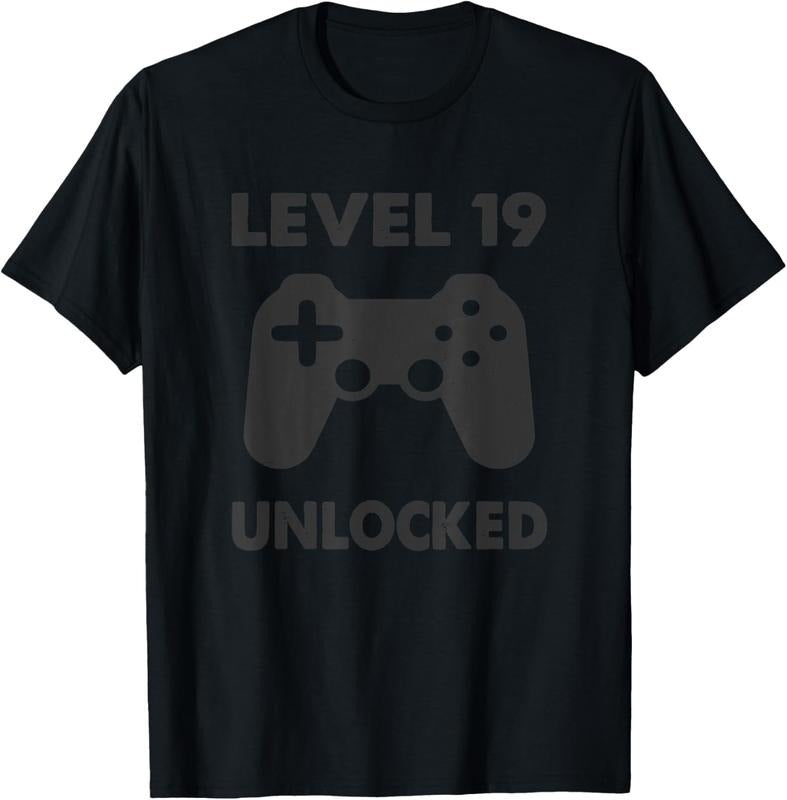 100% Cotton Level 19 Unlocked Vintage Gaming 19th Gamer Retro T-Shirts, Hoodie, Sweatshirt
