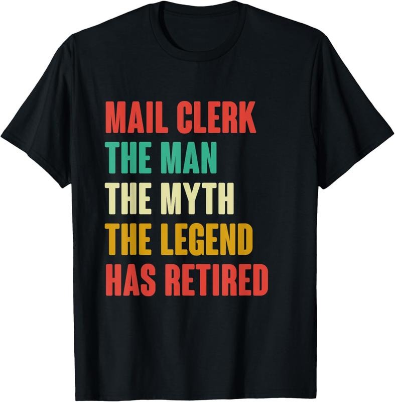 100% Cotton Mens Mail Clerk Retired Shirt Retirement Mail Worker Retire T-Shirt Hoodie Sweatshirt | PrintMintTees.com