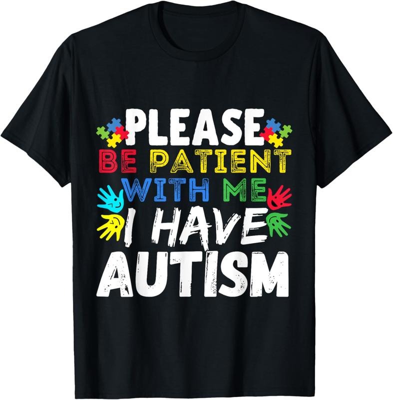 100% Cotton Mens Please Be Patient I Have Autism Awareness for  T-Shirt Hoodie, Sweatshirt | PrintMintTees.com