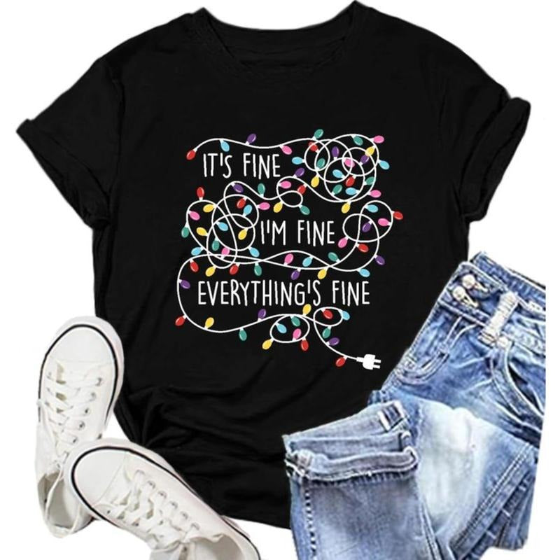 100% Cotton Merry Christmas Shirt for Women Xmas Holiday Tshirt Christmas Lights Tee Top Hoodie Sweatshirt