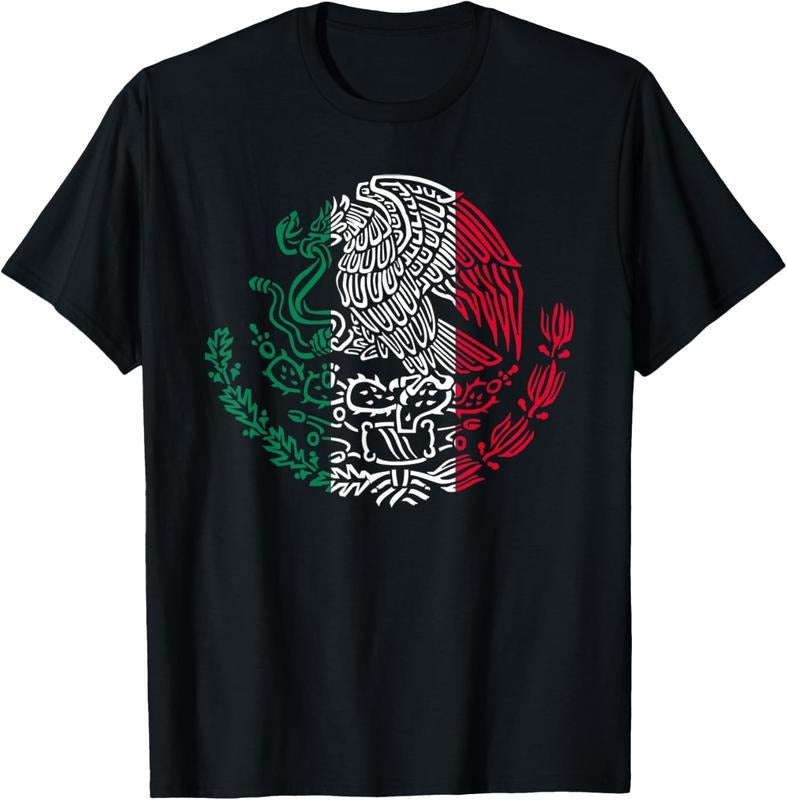 100% Cotton Mexican Eagle Mexico Flag T-Shirt Hoodie, Sweatshirt | PrintMintTees.com