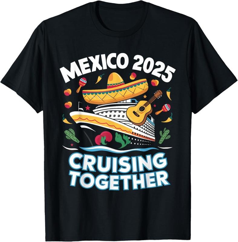 100% Cotton Mexico 2025 Cruising Together Family Matching Cruise Trip T-Shirt Hoodie Sweatshirt | PrintMintTees.com