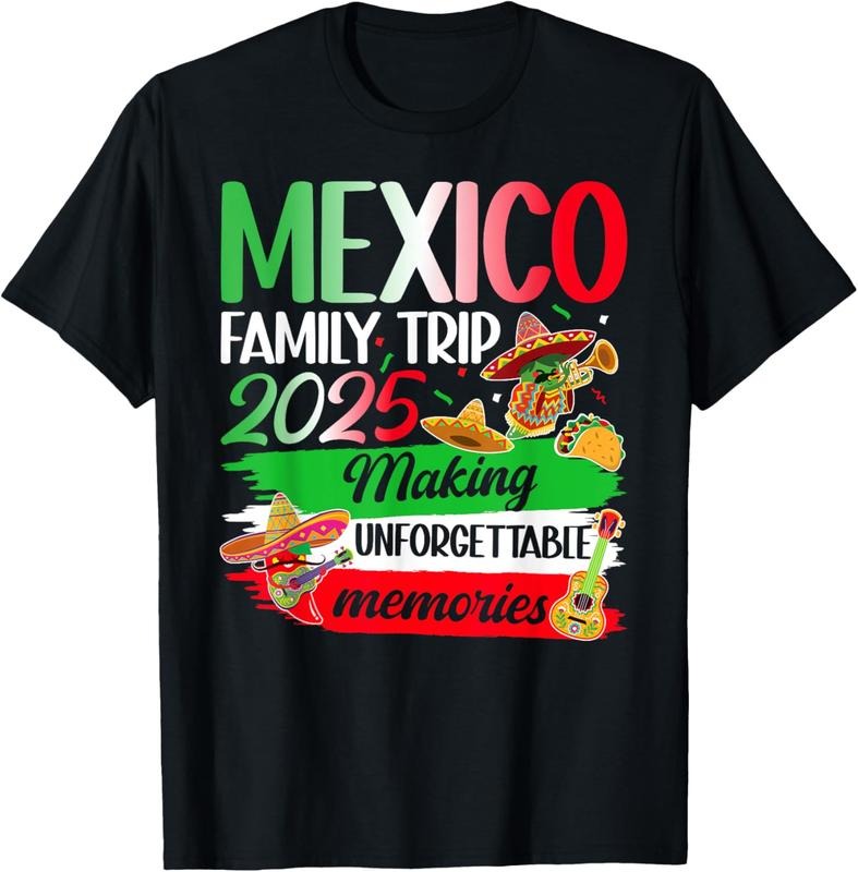 100% Cotton Mexico Family Trip 2025 Making Memories Mexico Vacation T-Shirt Hoodie Sweatshirt | PrintMintTees.com