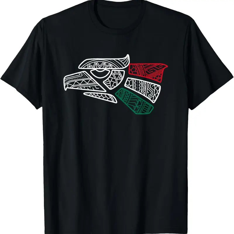 100% Cotton Mexico Flag - Mexican Eagle Aztec Style - Hecho En Mexico T-Shirt Hoodie Sweatshirt | PrintMintTees.com
