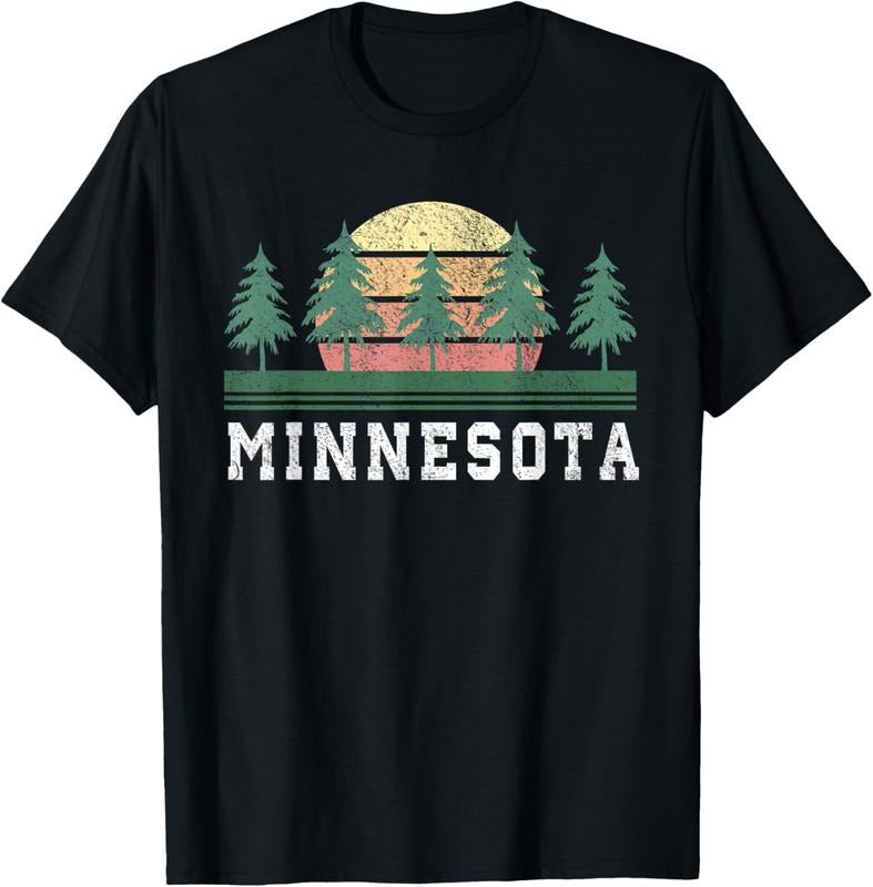 100% Cotton Minnesota MN Retro Vintage Gift Men Women  T-Shirt Hoodie, Sweatshirt | PrintMintTees.com