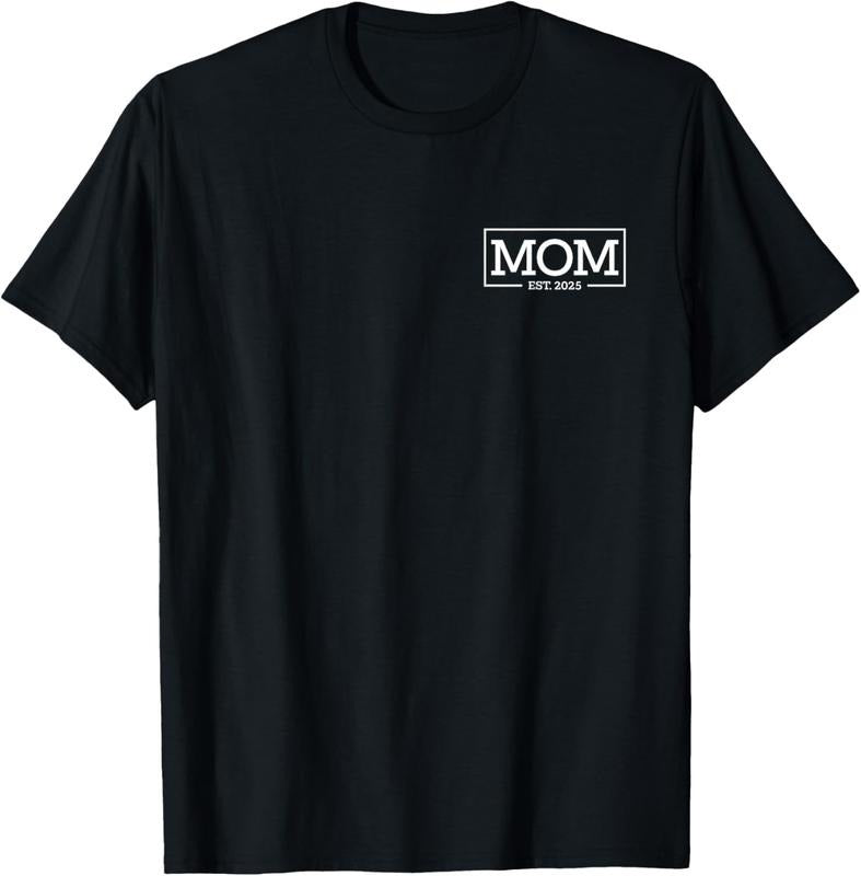 100% Cotton Mom Est 2025 New Mom Promoted Mom 2025 First Time Mom T-Shirts, Hoodie, Sweatshirt