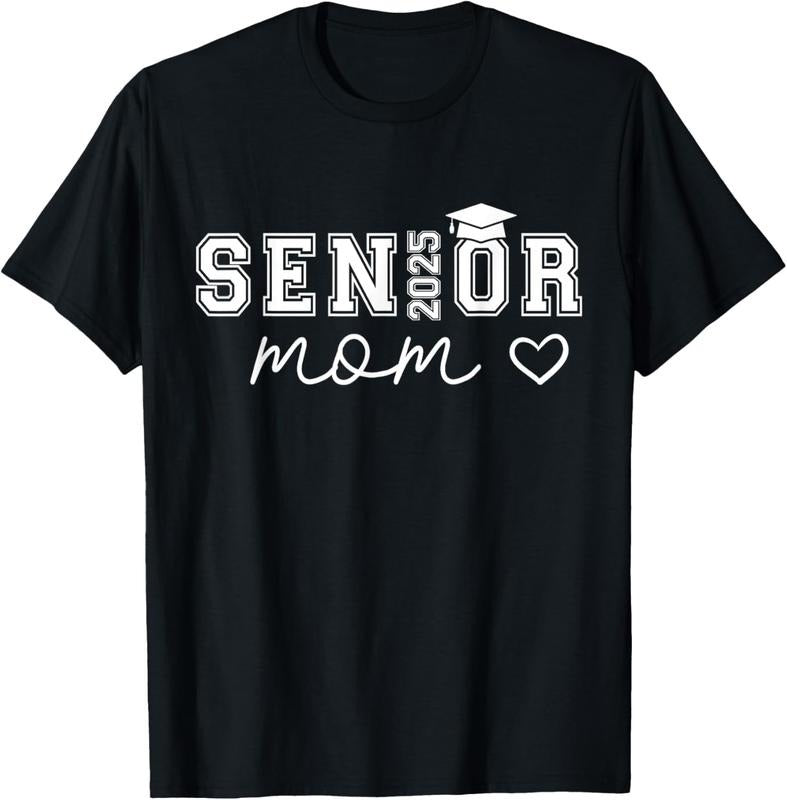 100% Cotton Mom Senior 2025 Proud Mom Of A Class Of 2025 Graduate T-Shirt Tee Hoodie Sweatshirt | PrintMintTees.com