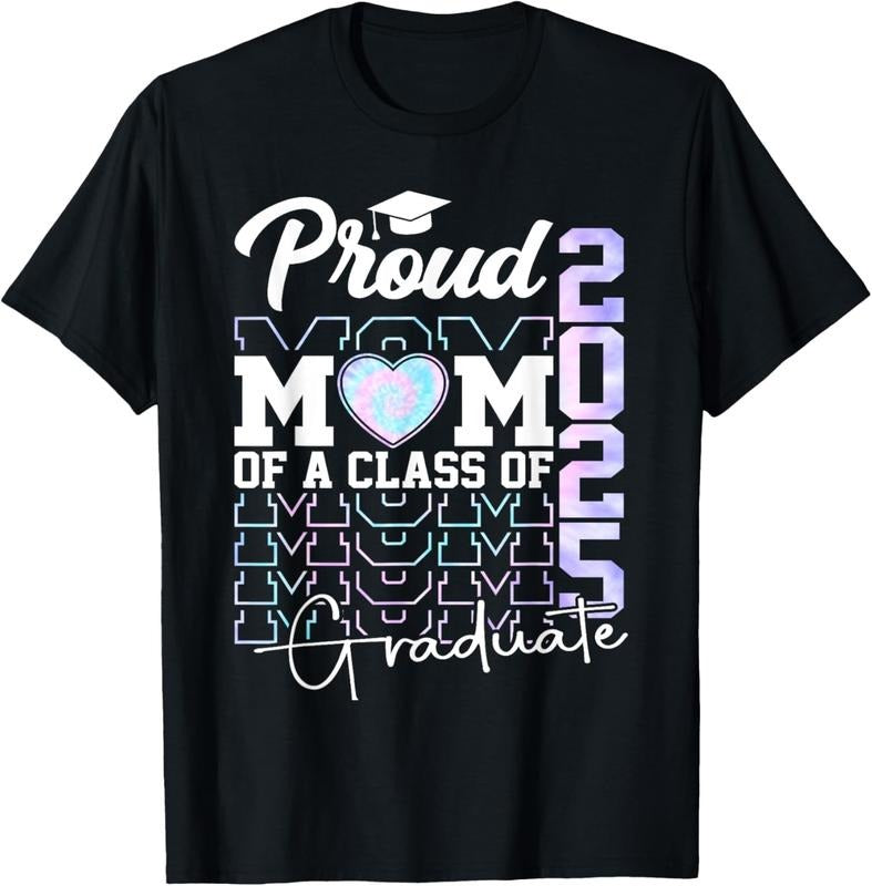 100% Cotton Mom Senior 2025 Proud Mom Of A Class Of 2025 Graduate T-Shirtstyle{n002}3 Shirt Hoodie Sweatshirt