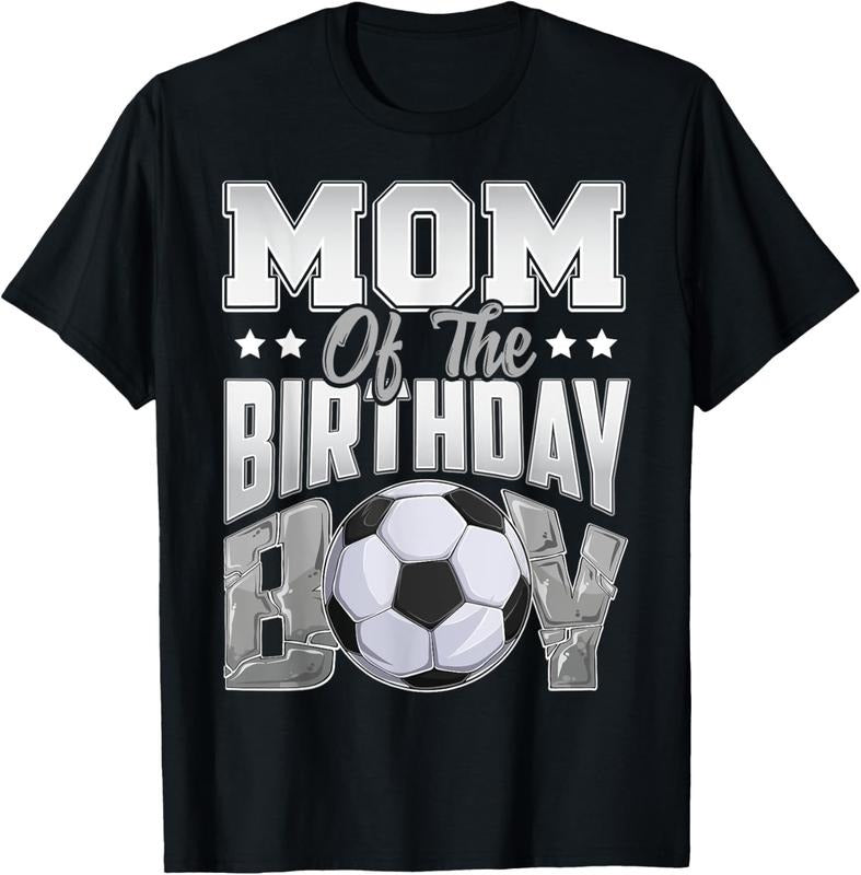 100% Cotton Mom Soccer birthday Boy Family Baller b-day Party T-Shirt Hoodie Sweatshirt | PrintMintTees.com