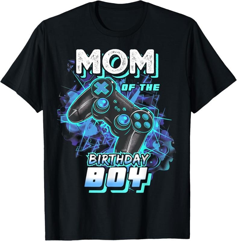 100% Cotton Mom of the Birthday Boy Matching Video Game Birthday Party T-Shirt Hoodie, Sweatshirt | PrintMintTees.com
