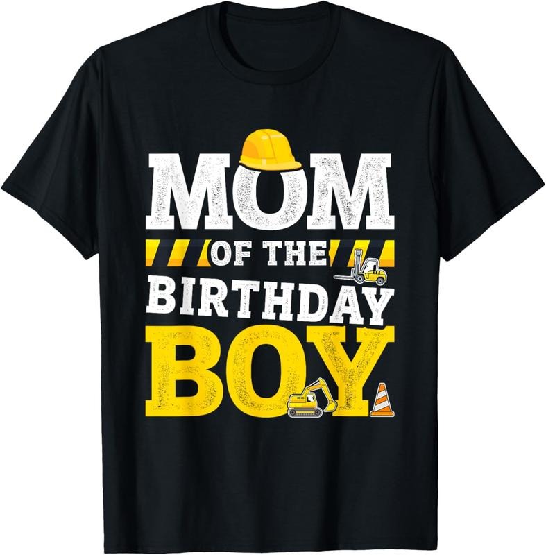 100% Cotton Mom Boy Matching Family Construction Party T-Shirts, Hoodie, Sweatshirt