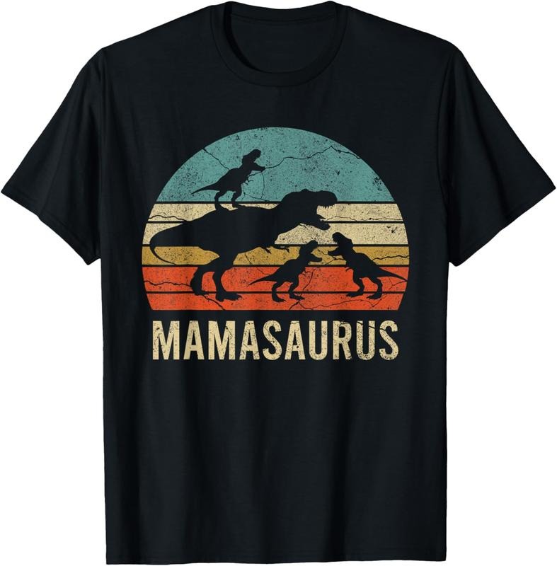 100% Cotton Mommy Mom Mama Dinosaur Funny 3 Three  Mamasaurus Gift T-Shirt Hoodie, Sweatshirt | PrintMintTees.com