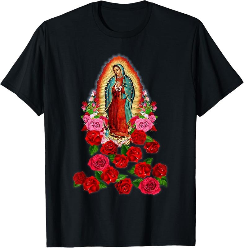 100% Cotton Mother Mary Our Lady Of Guadalupe Catholic Saint Christian T-Shirt Hoodie, Sweatshirt | PrintMintTees.com