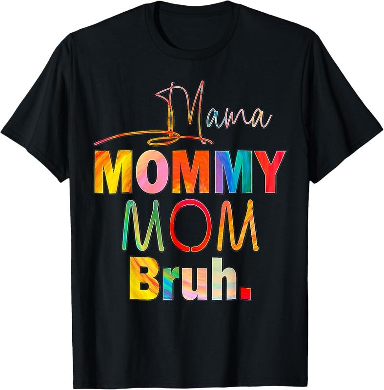 100% Cotton Mother's Day Quotes Mama Mommy Mom Bruh Mom Life Color Funny T-Shirt Hoodie Sweatshirt | PrintMintTees.com