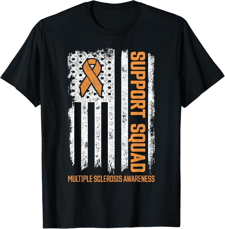 100% Cotton Multiple Sclerosi Support Squad Multiple Sclerosis Awareness T-Shirt Hoodie, Sweatshirt | PrintMintTees.com