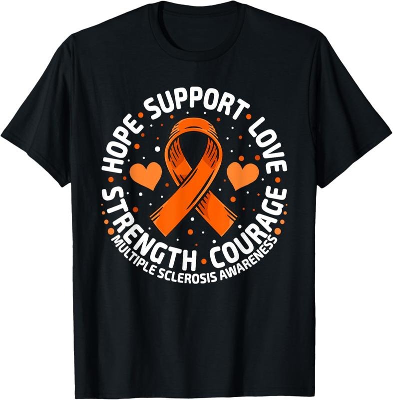100% Cotton Multiple Sclerosis Awareness Family Support MS Awareness T-Shirt Hoodie Sweatshirt | PrintMintTees.com