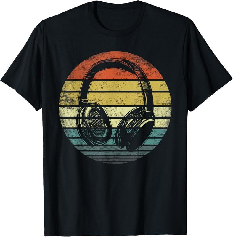 100% Cotton Music Lover Producer DJ Funny Retro Headphones T-Shirts, Hoodie, Sweatshirt