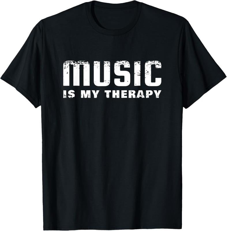 100% Cotton Music lovers, music is my therapy T-Shirt Hoodie Sweatshirt | PrintMintTees.com