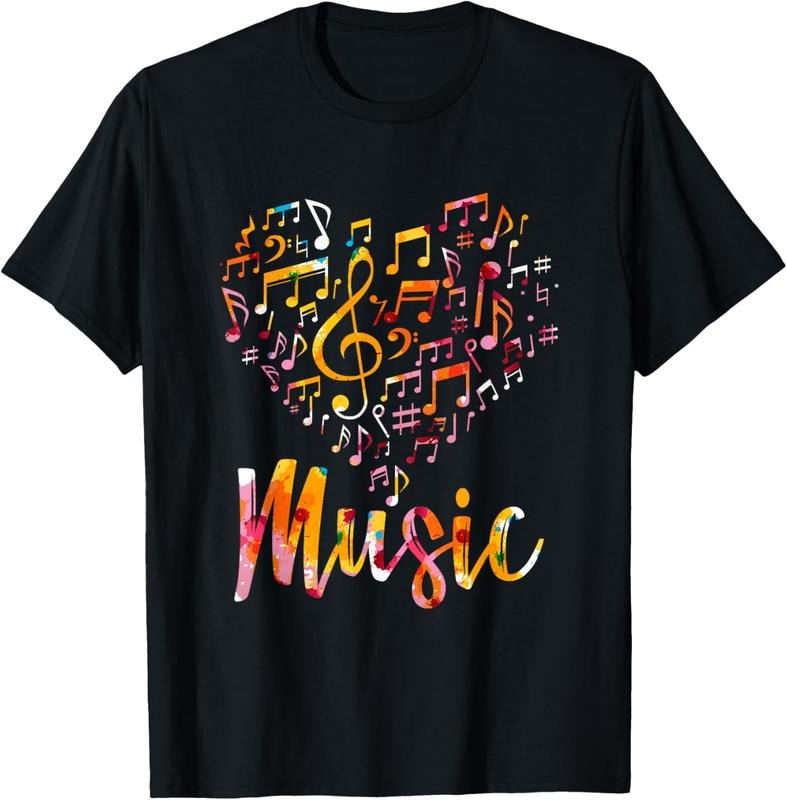 100% Cotton Musician Gift Musical Instrument Music Notes Treble Clef T-Shirt Hoodie Sweatshirt | PrintMintTees.com