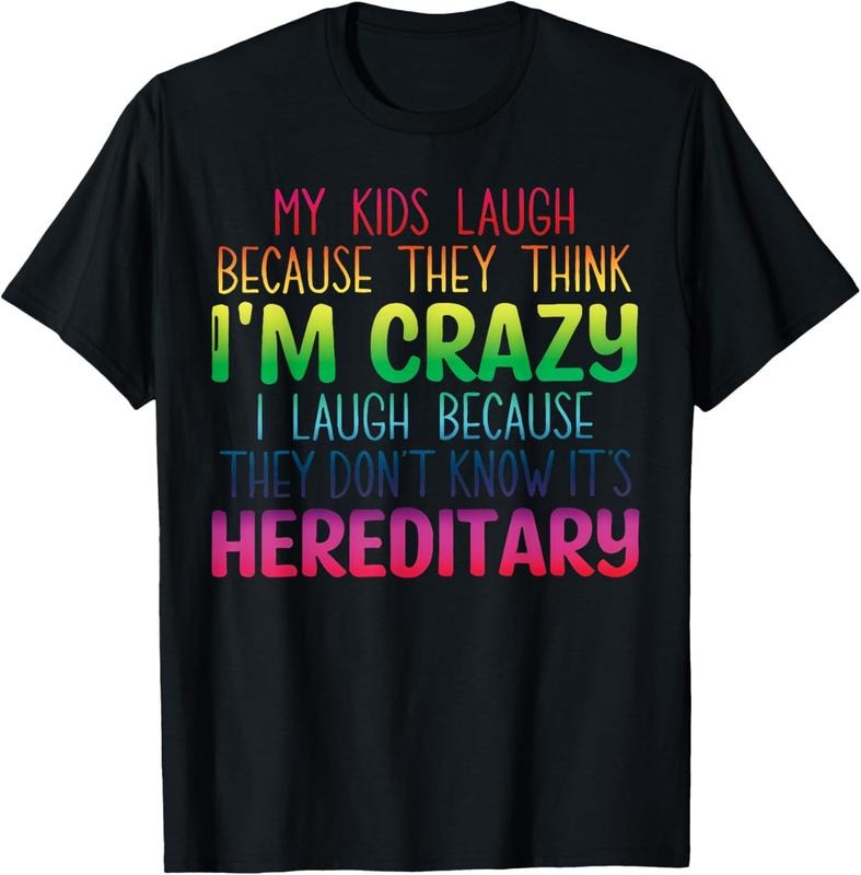 100% Cotton My  Laugh Because They Think I'm Crazy I Laugh Because T-Shirt Hoodie Sweatshirt | PrintMintTees.com