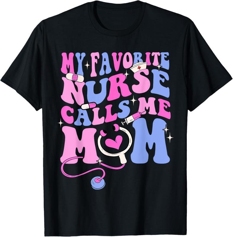 100% Cotton My Favorite Nurse Calls Me Mom Stethoscope Mother Nurse T-Shirts, Hoodie, Sweatshirt