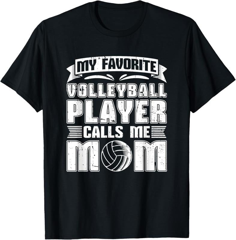 100% Cotton My Favorite Volleyball Player Calls Me Mom Volleyball Mom T-Shirts, Hoodie, Sweatshirt