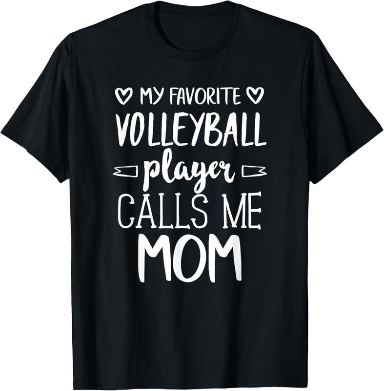 100% Cotton My Favorite Volleyball Player Calls Me Mom T-Shirt Hoodie, Sweatshirt | PrintMintTees.com
