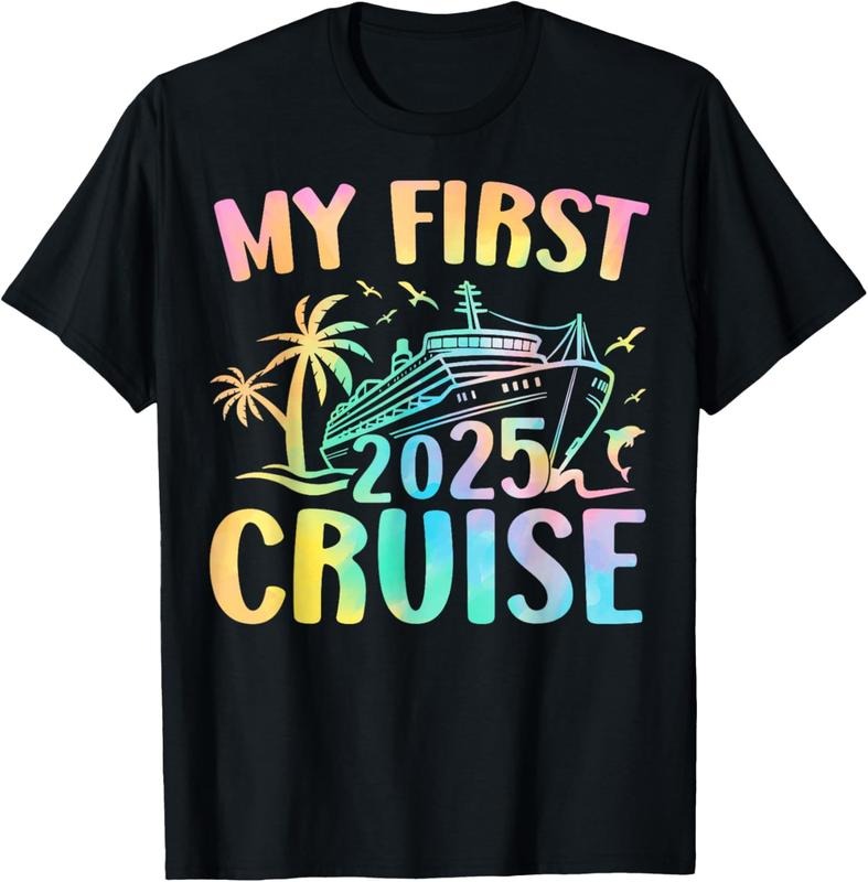 100% Cotton My First Cruise 2025 Cruising Ship Vacation Travel Trip T-Shirt Hoodie, Sweatshirt | PrintMintTees.com