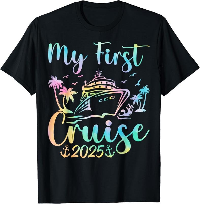 100% Cotton My First Cruise 2025 Trip Vacation Matching Family Ship T-Shirt Hoodie Sweatshirt | PrintMintTees.com