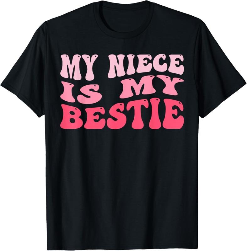 100% Cotton My Niece Is My Bestie For Aunt Uncle Matching Groovy T-Shirt Hoodie, Sweatshirt | PrintMintTees.com