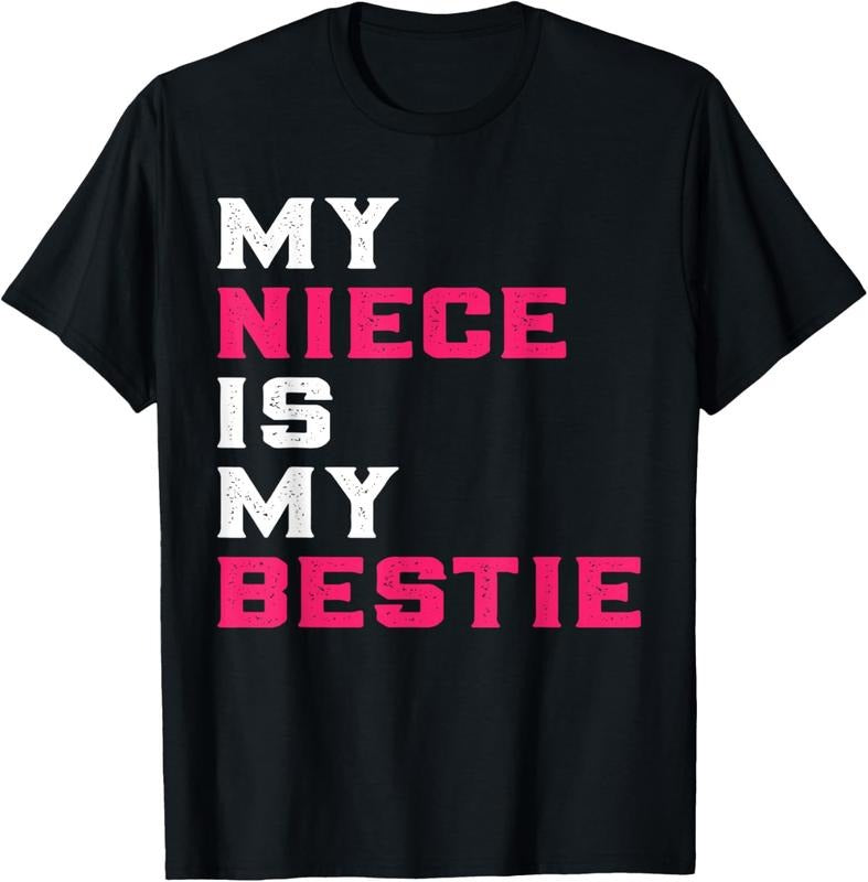 100% Cotton My Niece Is My Bestie For Aunt Uncle Matching T-Shirt Hoodie Sweatshirt | PrintMintTees.com