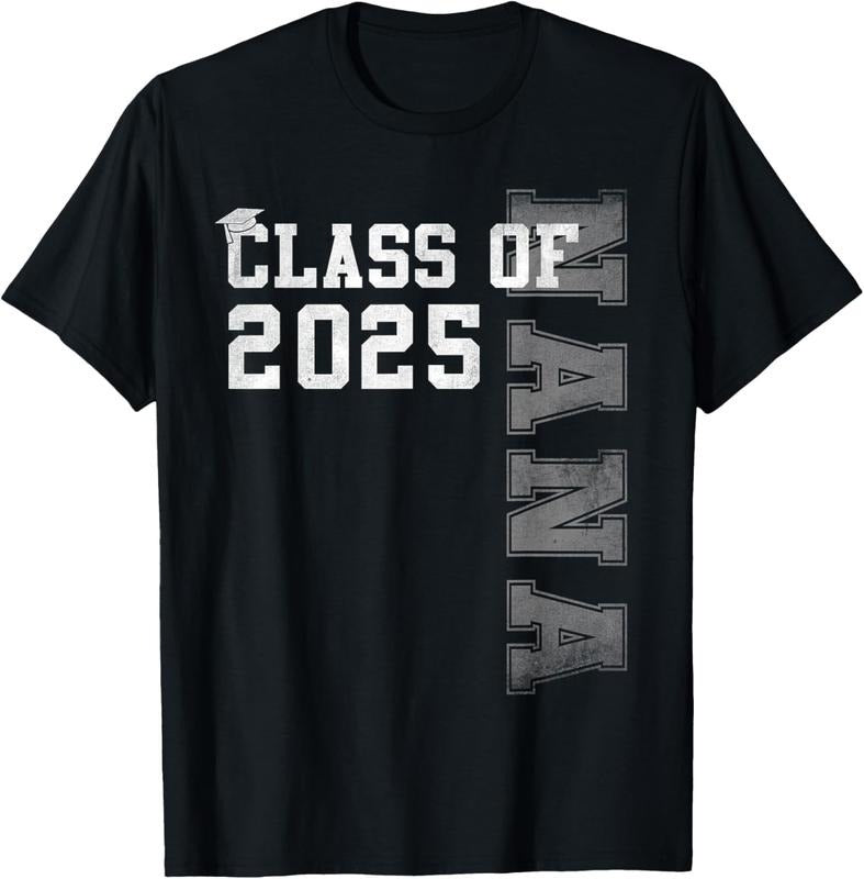 100% Cotton Nana Senior 2025 Proud Nana Of A Class Of 2025 Graduation T-Shirt Hoodie, Sweatshirt | PrintMintTees.com