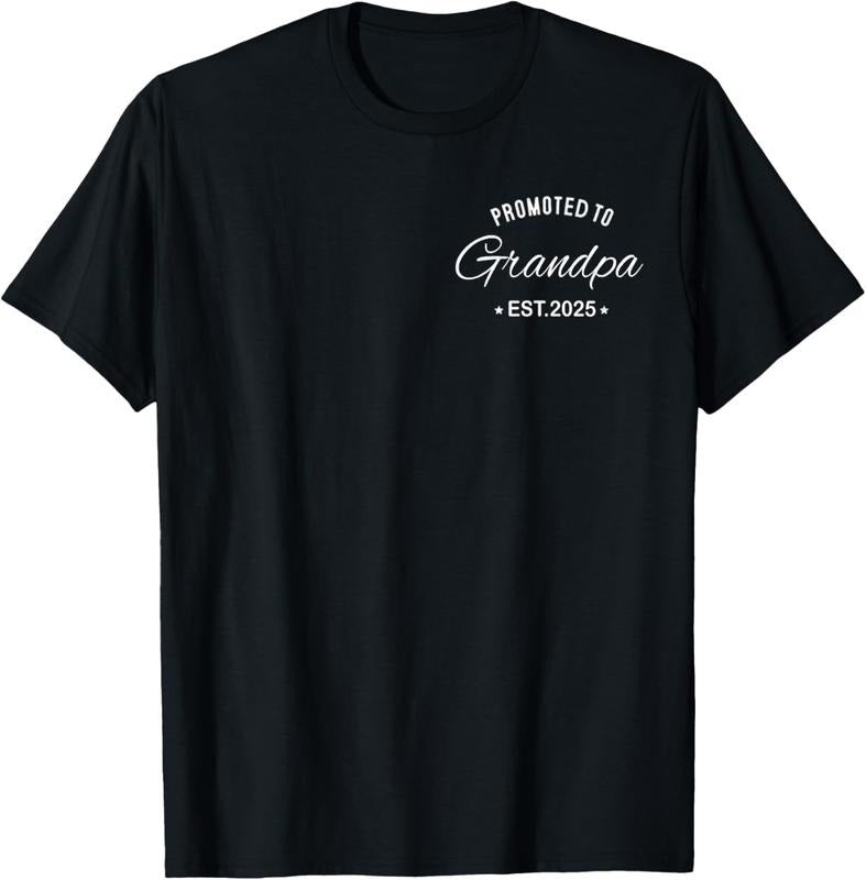 100% Cotton New Grandpa Logo Promoted to Grandpa 2025 Grandpa 2025 T-Shirt Hoodie, Sweatshirt | PrintMintTees.com