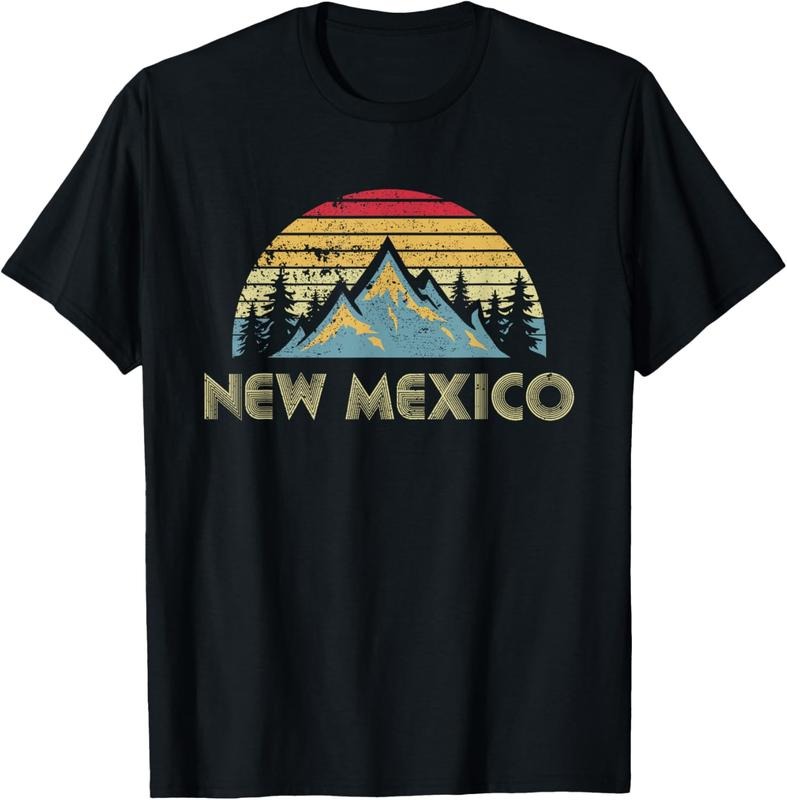 100% Cotton New Mexico Retro Vintage Mountains Nature Hiking Shirt T-Shirts, Hoodie, Sweatshirt