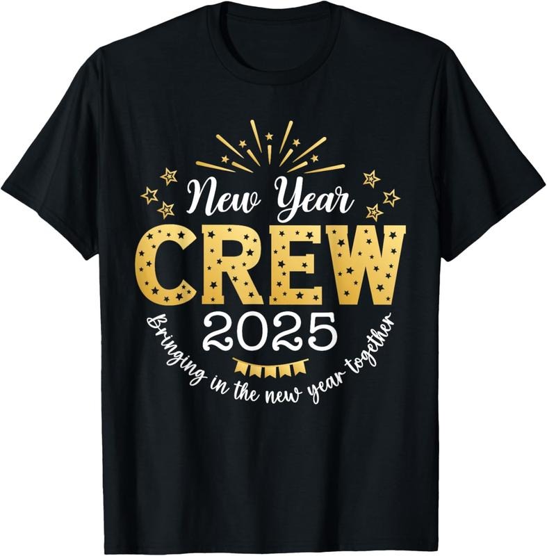 100% Cotton New Year Crew 2025 Bringing New Year Together Family T-Shirts, Hoodie, Sweatshirt