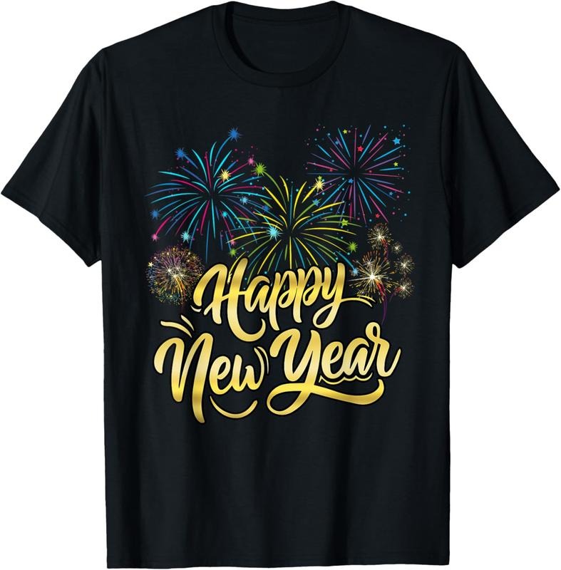 100% Cotton New Year Eve Party Supplies NYE 2025 Happy New Year Matching T-Shirts, Hoodie, Sweatshirt
