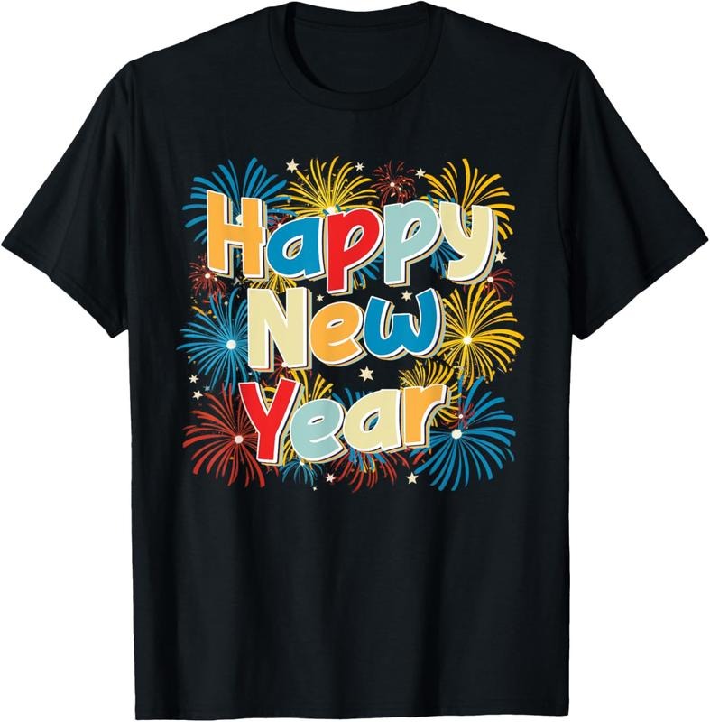 100% Cotton New Years Eve Party Christmas, Happy New Year 2025 Men Women T-Shirt Hoodie Sweatshirt | PrintMintTees.com