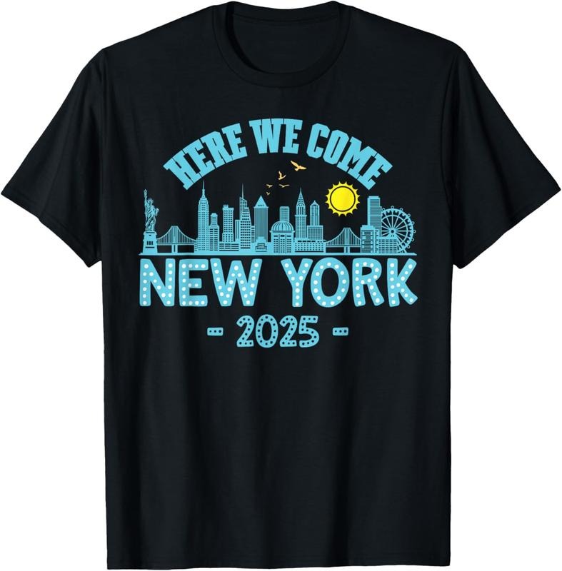 100% Cotton New York Trip 2025 Here We Come Matching Family Vacation T-Shirts, Hoodie, Sweatshirt